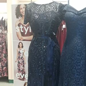 Navy Sequin Gown